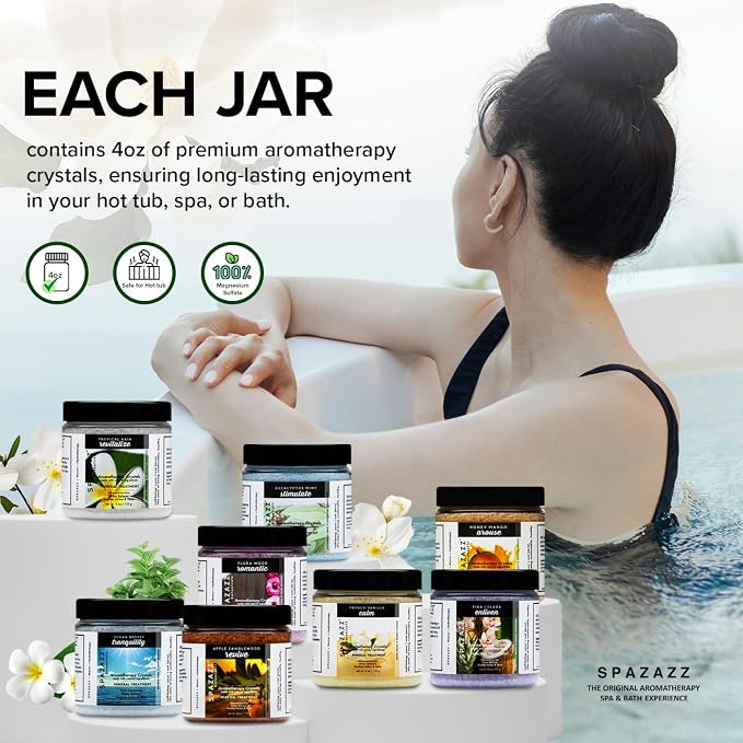 Hot Tub Aromatherapy Bath Salt 8-Pack Botanicals Bundle - Image 2