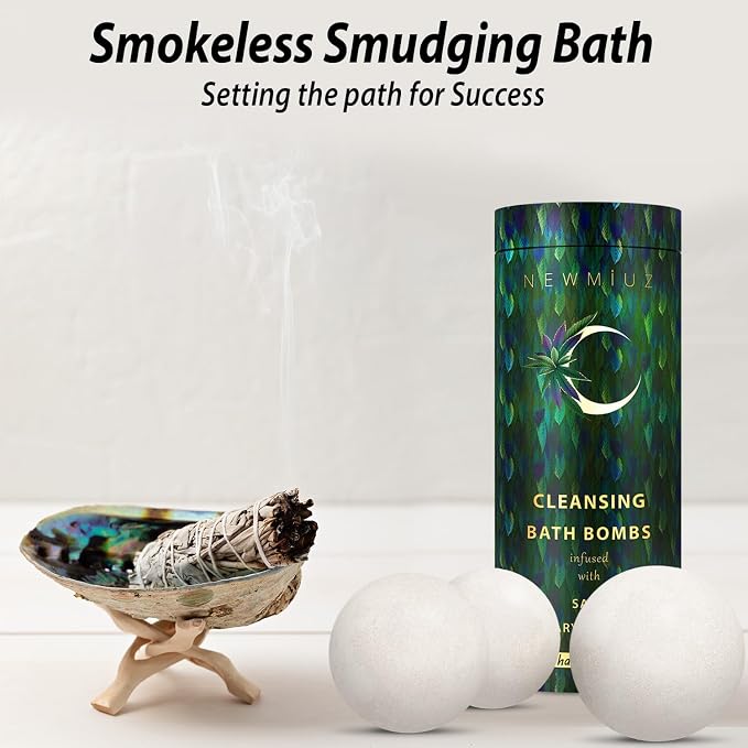 Sage Bath Bombs Spiritual Bath Energy Clearing Protection Shielding Smokeless - Image 4