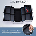 FRENESSA Makeup Train Case Makeup Organizer Box Portable Cosmetic Travel Case - Image 7