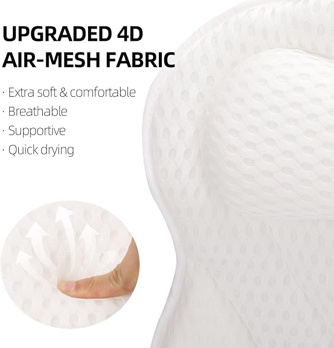 2 Pack Bath Pillow for Tub, Luxury Bathtub Pillow - Image 3