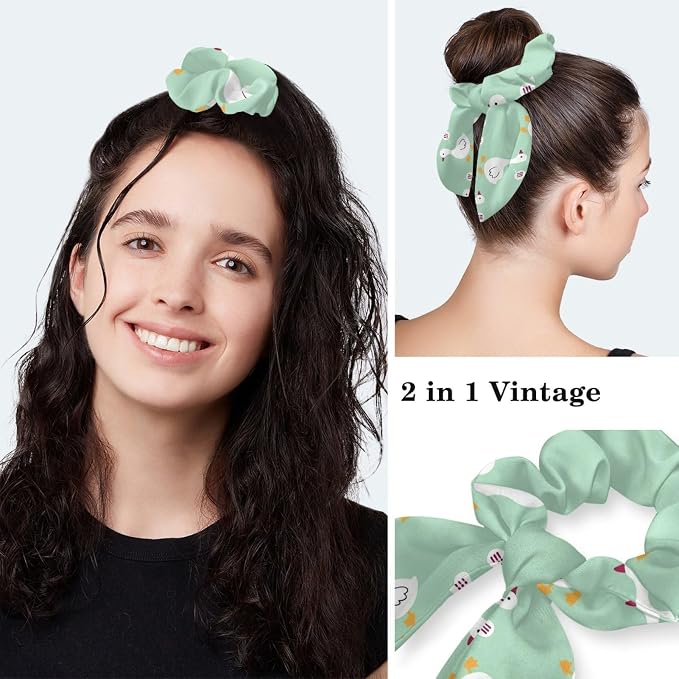 Scrub Caps Women Ponytail Cute Pink and White Leaves Caps Bouffant Working Hat - Image 5