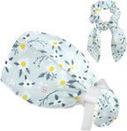 Scrub Caps Women Nursing Hats Floral Flowers by FQURFHY