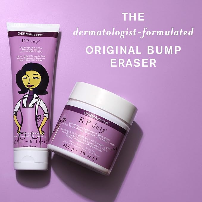 DERMAdoctor KP Bump Eraser Body Scrub and Lotion Kit Dermatologist Formulated - Image 5