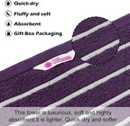 CASA COPENHAGEN Ecstatic 6 Pieces Towel Set- Dark Purple, 600 GSM 2 Bath Towel - Image 3