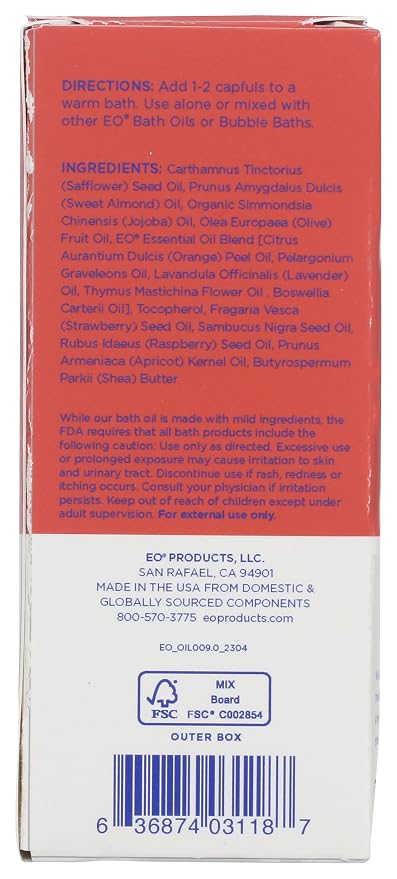 Eo, Bath Oil Rose Geranium, 4 Fl Oz - Image 2
