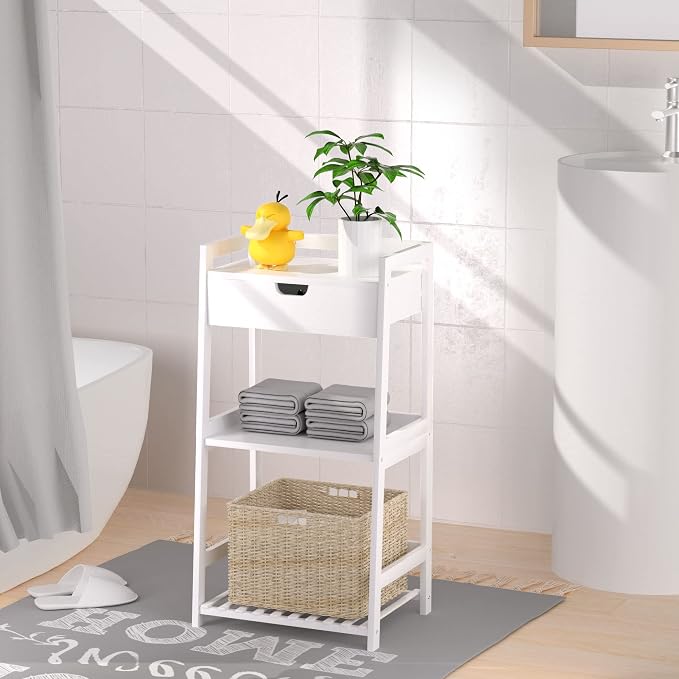 POXAKA 3 Tier Bamboo Bathroom Shelves - Image 6