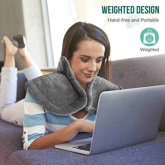 Snailax Heating Pad for Neck and Shoulders and Back, Large Heating Pad for Neck - Image 6