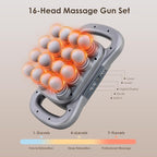 16 Head Massage Gun Set, Deep Tissue Percussion Massager, 2600mAh Electric - Image 6
