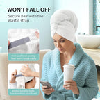 YFONG X-Large Hair Towel Wrap for Women, Super Absorbent Microfiber Hair Towel - Image 4