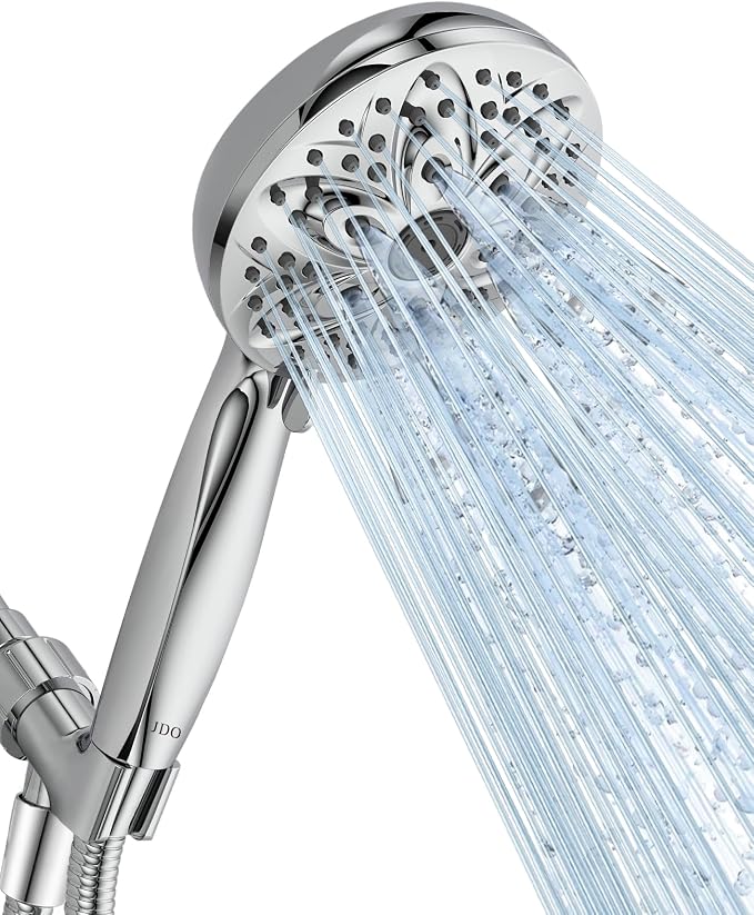 6-Setting Shower Head with Handheld, JDO High Pressure Hand held Shower Head by JDO