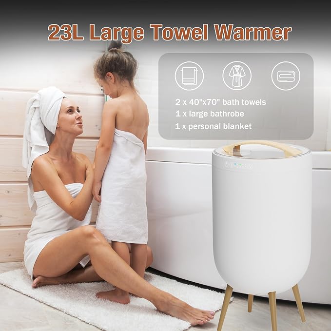 Luxury Towel Warmer Bucket, 23L Large Towel Warmers - Image 4