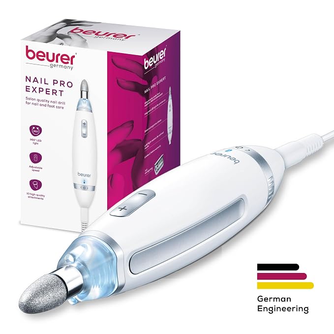 Beurer MP62 Professional Nail Drill Kit, Portable Electric File Machine - Image 6