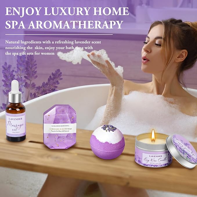 Mothers Day Gifts for Mom, Lavender Gift Baskets, Birthday Gifts for Women - Image 4