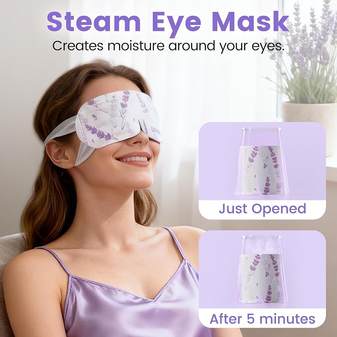 Aroma Season Steam Eye Mask, 5 Packs Unscented Self Heating Heated Eye Mask - Image 3