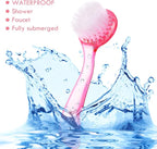3 Pieces Facial Cleansing Brush Acrylic Handle Face Scrubbers Soft Bristle - Image 4