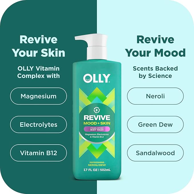 OLLY Revive Body Wash with Magnesium, Electrolytes & Vitamin B12– Nourishing - Image 4