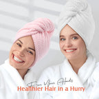YFONG 2 Pack Microfiber Hair Towel Wrap - Image 7
