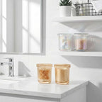 Bathroom Organizers and Storage, 2 Pack Glass Qtip Holder Dispenser, Bathroom - Image 5