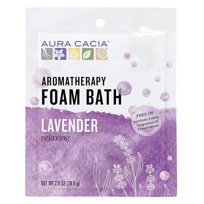 Aura Cacia Aromatherapy Foam Bath, Relaxing Lavender, 2.5 Ounce Packet by AuraCacia