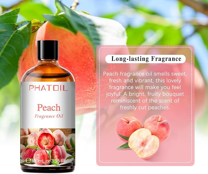 PHATOIL 3.38FL.OZ Peach Fragrance Oils - Image 4