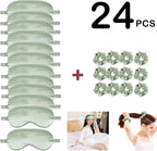 24Pcs Satin Eye Mask Silk Sleep Masks Silky Eyes Cover Blackout Blindfold - Image 4