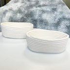 【2 Pack】 ABenkle Small Storage Baskets, Natural Cotton Rope Woven Baskets - Image 8