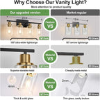 Indoi 4-Light Bathroom Light Fixtures, Bathroom Wall Lamp - Image 4