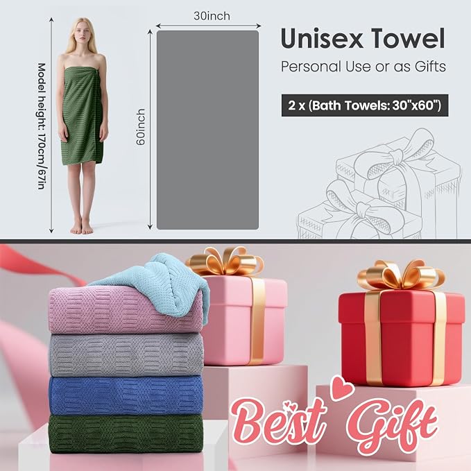JML Microfiber Bath Towels, Large Bathroom Towel - Image 2