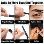 Manicure Nail Clippers Sets Stainless Steel Nail Grooming Cutter Kit Travel - Image 5