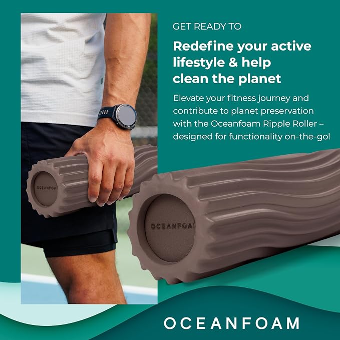 Oceanfoam Ripple Travel Foam Roller Firm Mini Foam Roller - Image 4