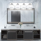 Aipsun Bathroom Light Fixtures Crystal Modern Vanity Lighting Fixtures 4 Light - Image 4