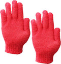 IBLUE Shower Gloves, Double Sided Exfoliating Bath Body Scrub Gloves by IBLUE