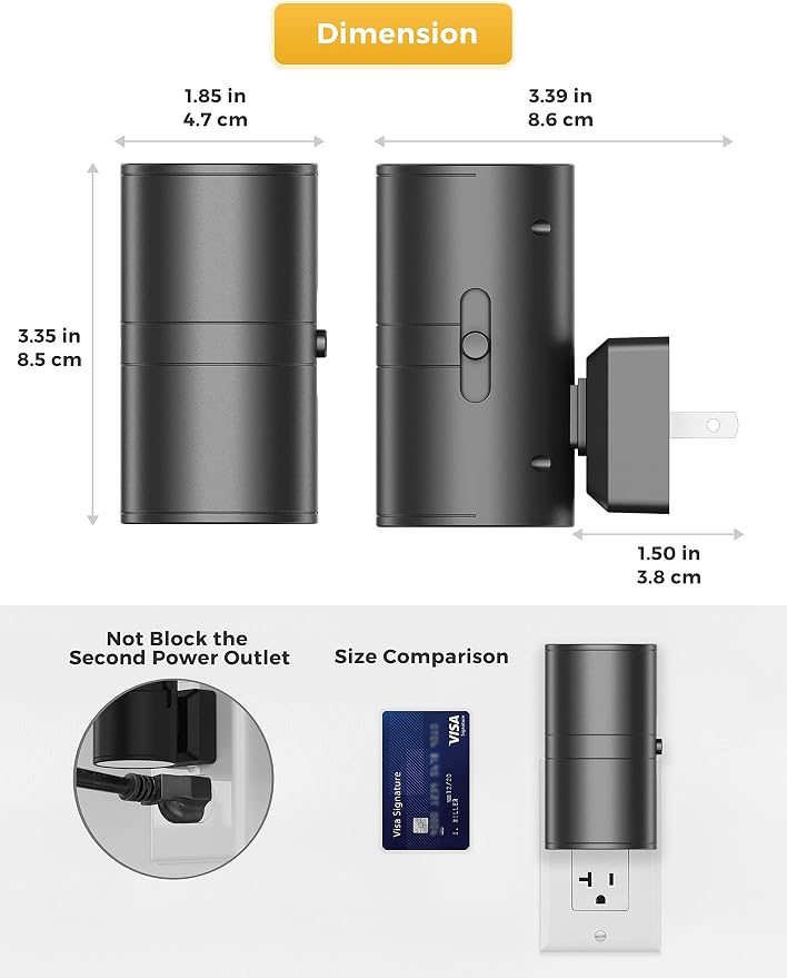 L LOHAS LED Night Light Plug in, 4 Pack, Dimmable Night Lights Plug into Wall - Image 4