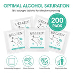 GELLEN Nail Cleanser Pads, 200 Pack Alcohol Prep Pads Nail Cleanser Wipes - Image 2