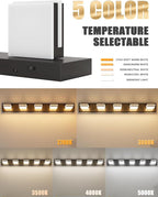 VOLISUN Modern 5-Light, 40-Inch Black Bathroom Vanity Light Fixtures Over Mirror - Image 2
