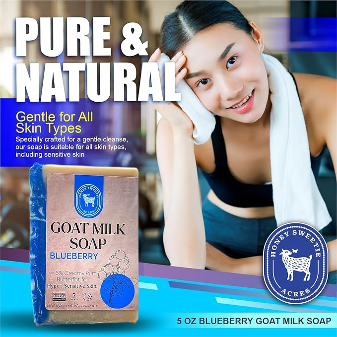 Honey Sweetie Acres Blueberry Goat Milk Soap - Image 6