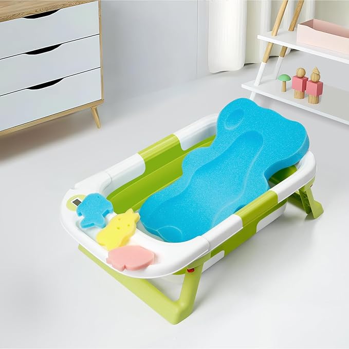 PandaEar Baby Bath Sponge Infant Soft Sponge Mat, Baby Bath Mat Newborn Odor - Image 2