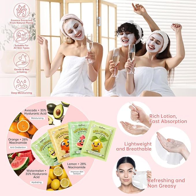 28PCS Spa Party Supplies For Girls, Spa Birthday Party Favors For 4 People - Image 3