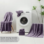 Ycosy 4 Pack Extra Large Microfiber Bath Towels Set, 35x70 inches, Less Lint - Image 8