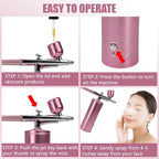 Oxygen Facial Machine – Handheld High Pressure Mist Spray Steamer - Image 3