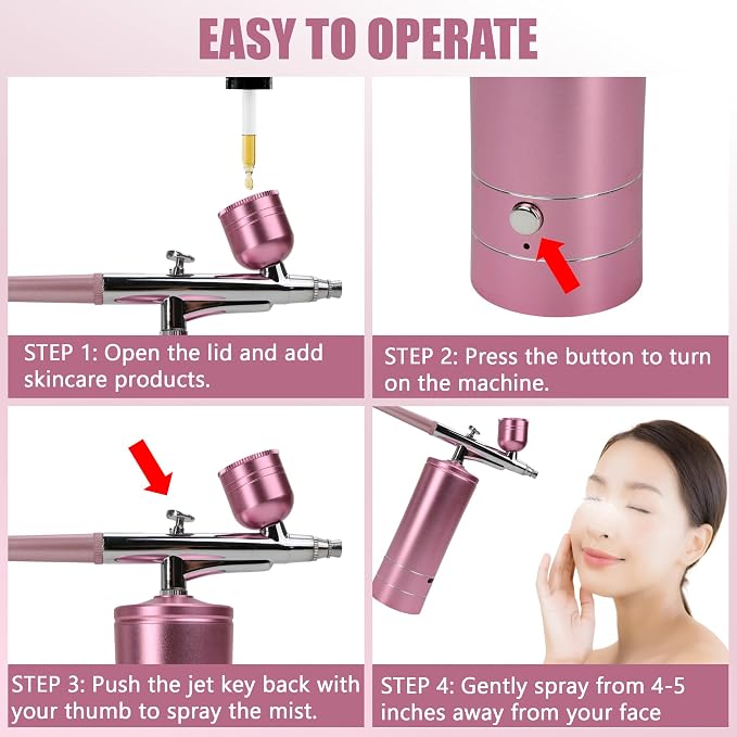 Oxygen Facial Machine – Handheld High Pressure Mist Spray Steamer - Image 3