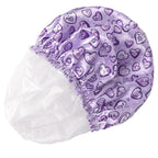 4 PCS Shower Cap for Women, Elastic and Reusable Bath Caps, Double Layers - Image 8