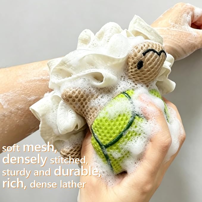Kids Loofah, Cute Cartoon Animal Kids Bath Sponge - Image 2