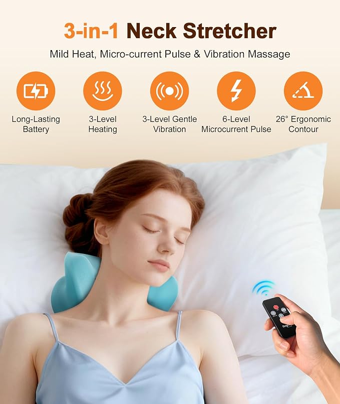 Ringco Neck Massager with Heat & Vibration 3 Level Adjustable, Heated Neck - Image 3