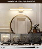 Joossnwell Gold Vanity Lights for Bathroom 24 Inch Dimmable 5CCT Modern Bath - Image 3