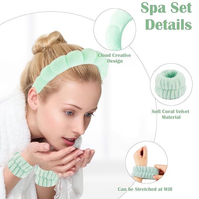 CUBACO Spa Headband and Wristband Set - Image 6