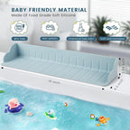 2Pack Bathtub Splash Guard for Tub, Silicone Bathtub Caddy Tray - Image 4