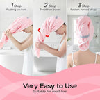 REDKISS 3 Pack Extra Large Microfiber Hair Towels - Image 4
