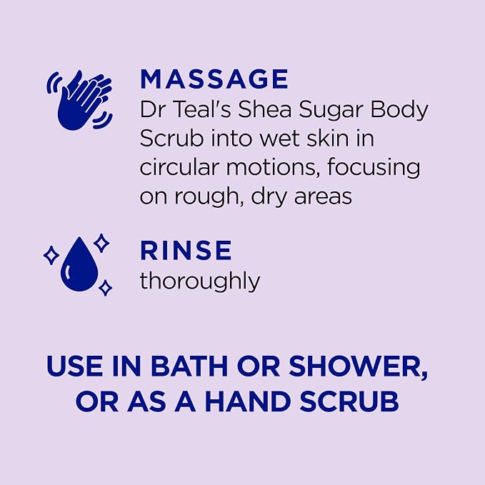 Dr Teal's Shea Sugar Scrub, Lavender Essential Oils, 19 oz - Image 3