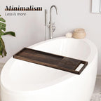 Hanobe Bathtub Tray Bath Caddy: 31" Wooden Tub Shelf - Image 7